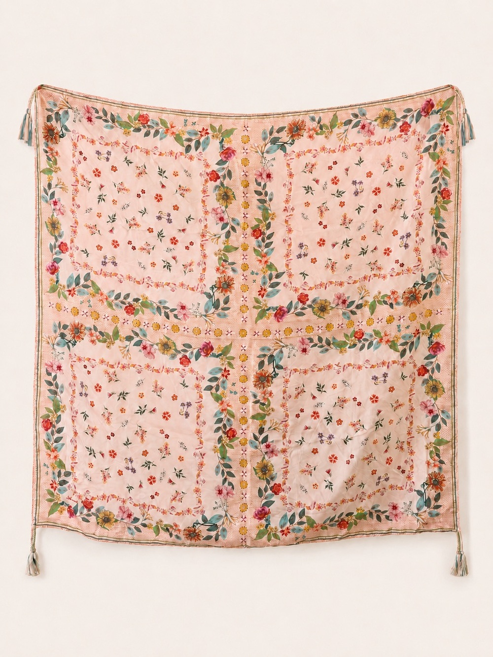 NWOT Johnny Was Nani Floral Scarf with Original Box One Size